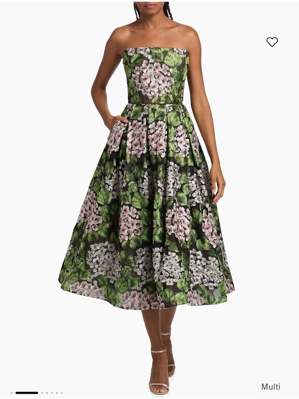 Bronx Banco Kate Floral Embroidered Corset Midi-Dress - Picture 2 of 8